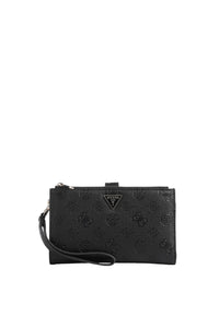 Guess Portafoglio Zip Around Monogram da Donna Black Logo