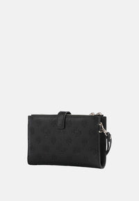 Guess Portafoglio Zip Around Monogram da Donna Black Logo