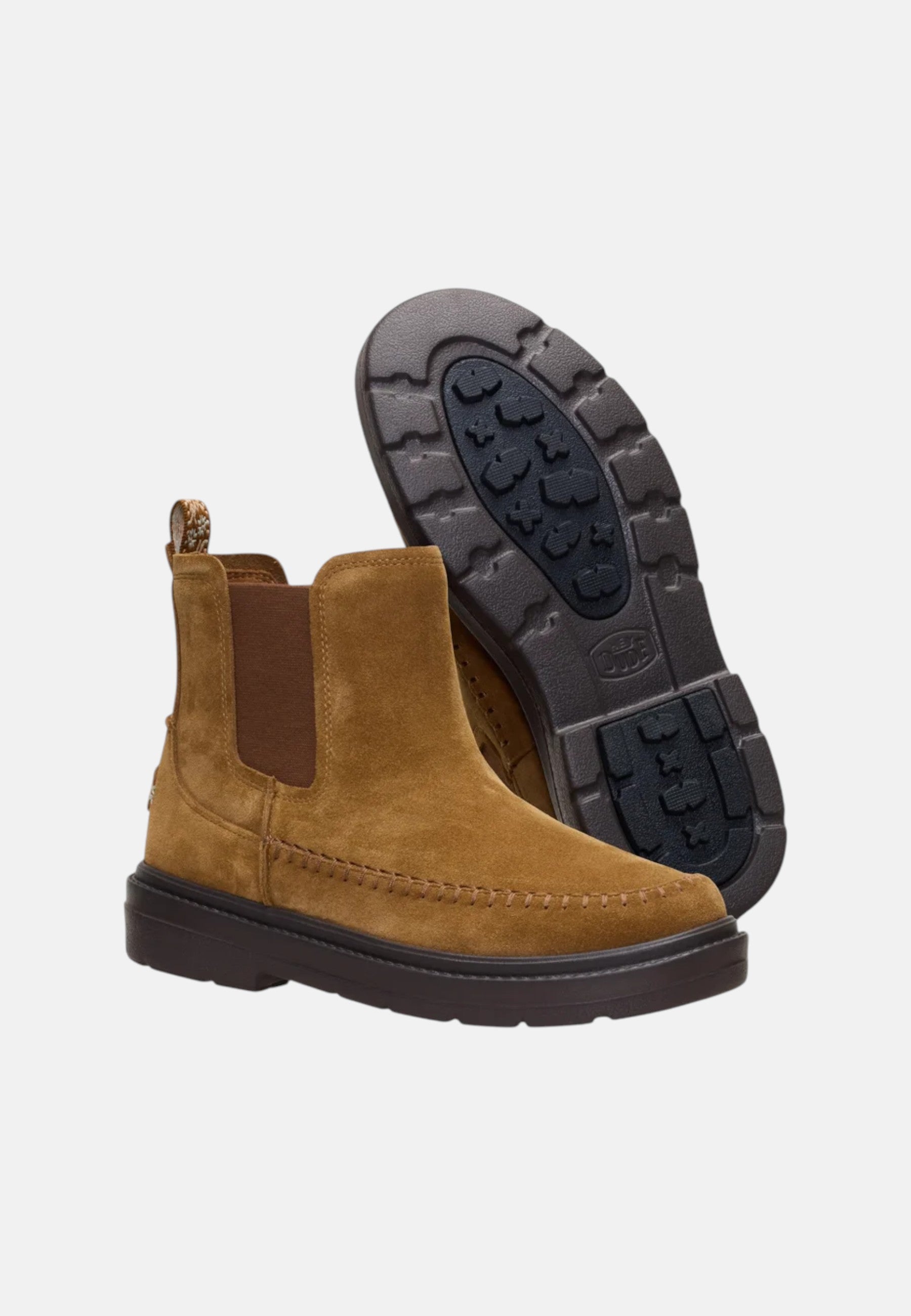 "Stivaletto Donna "Sienna Chelsea Boot Suede" Hey Dude Cognac"