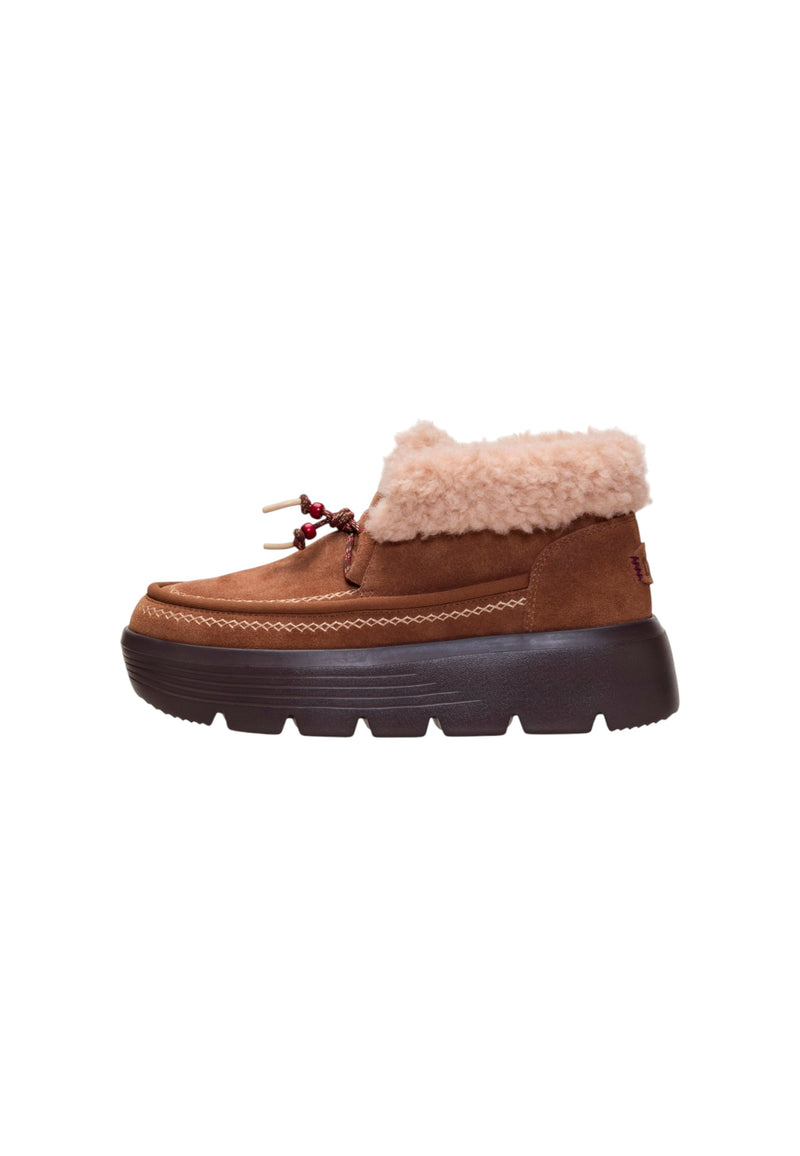 Stivaletto Donna Austin Edge Lounge Suede Hey Dude Cognac