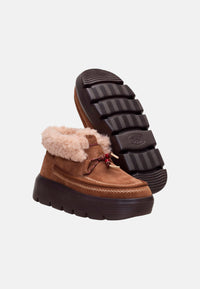 Stivaletto Donna Austin Edge Lounge Suede Hey Dude Cognac