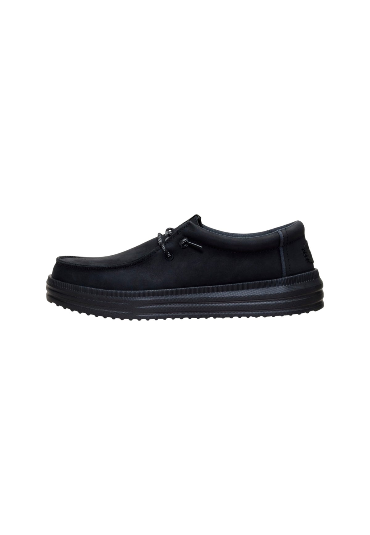Mocassino Hey Dude REV Tumbled Leather Black/black