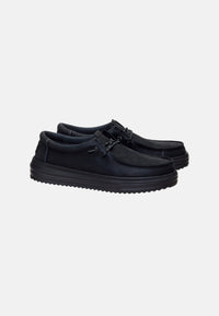 Mocassino Hey Dude REV Tumbled Leather Black/black