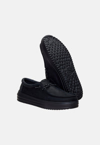 Mocassino Hey Dude REV Tumbled Leather Black/black