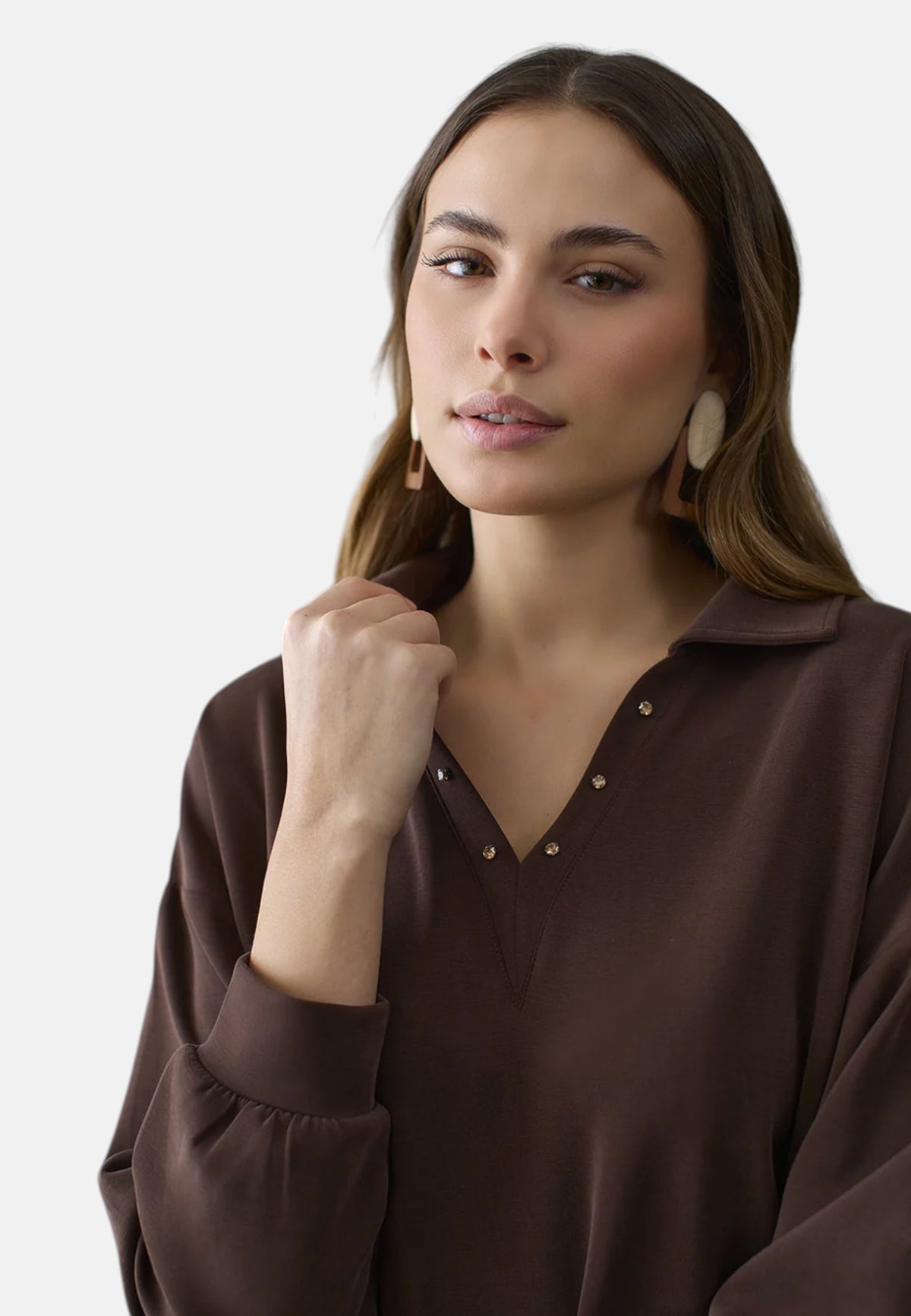 Fepa con colletto Donna Iconique Brown