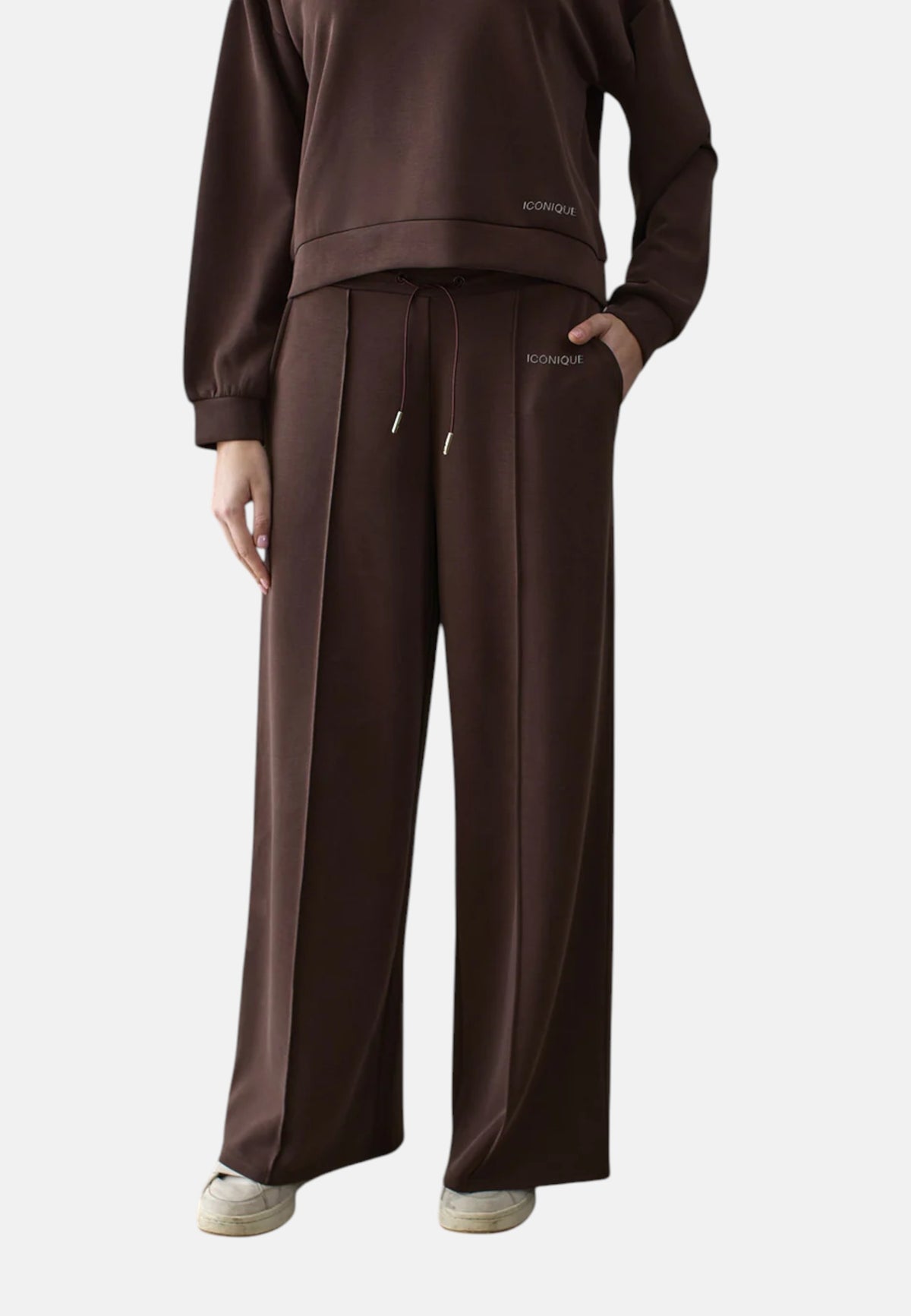Pantaloni Joggers da donna ICONIQUE Brown