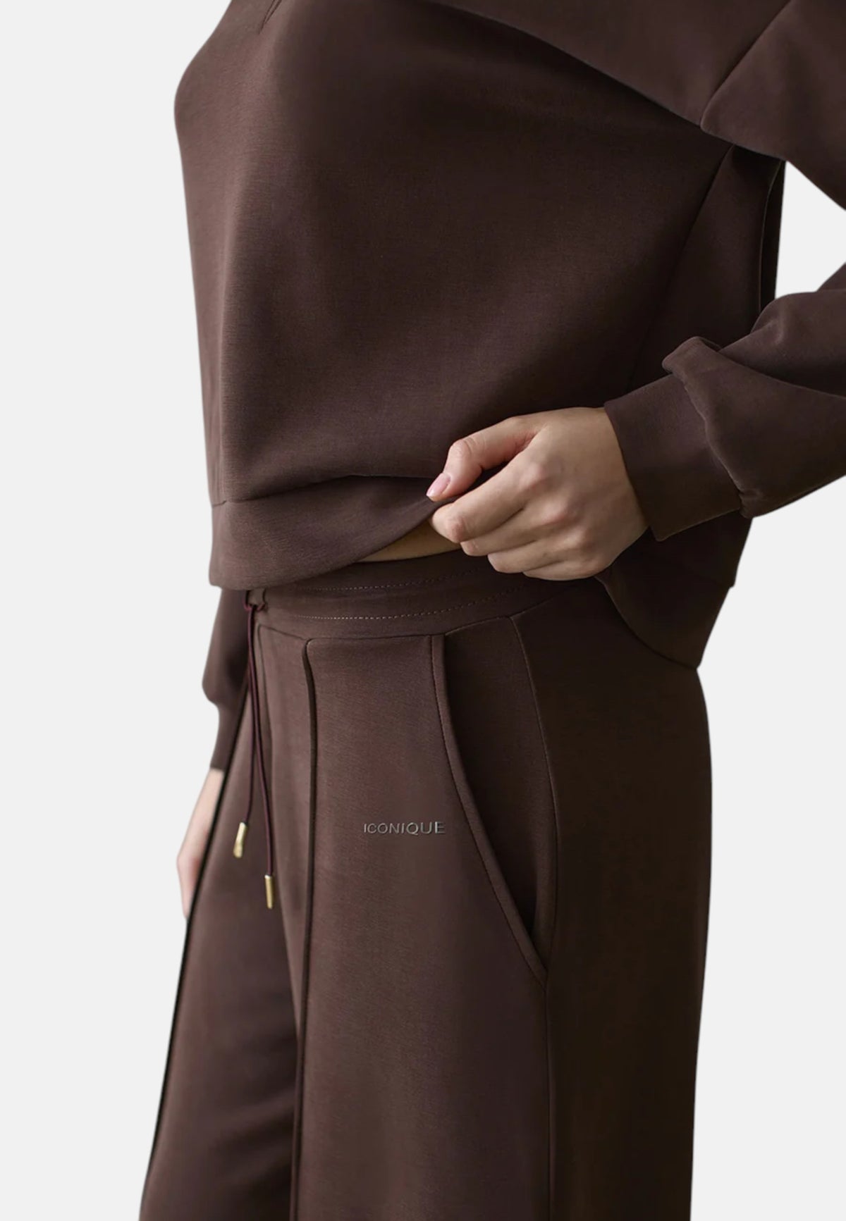 Pantaloni Joggers da donna ICONIQUE Brown
