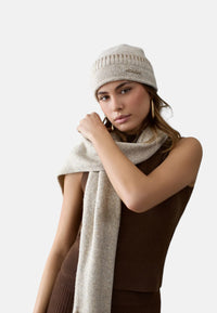 Set Sciarpa e Cappello Donna Iconique Beige