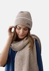 Set Sciarpa e Cappello Donna Iconique Beige