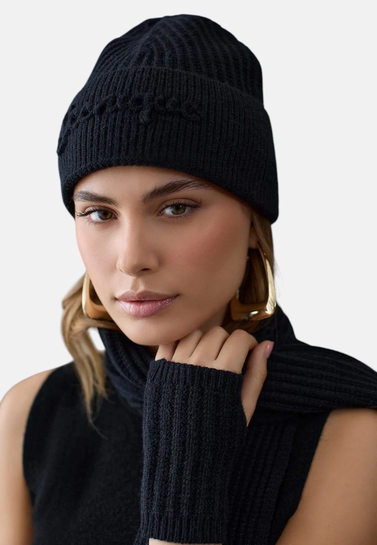 Set Guanti, cappello e sciarpa Da donna Iconique Black