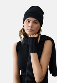 Set Guanti, cappello e sciarpa Da donna Iconique Black