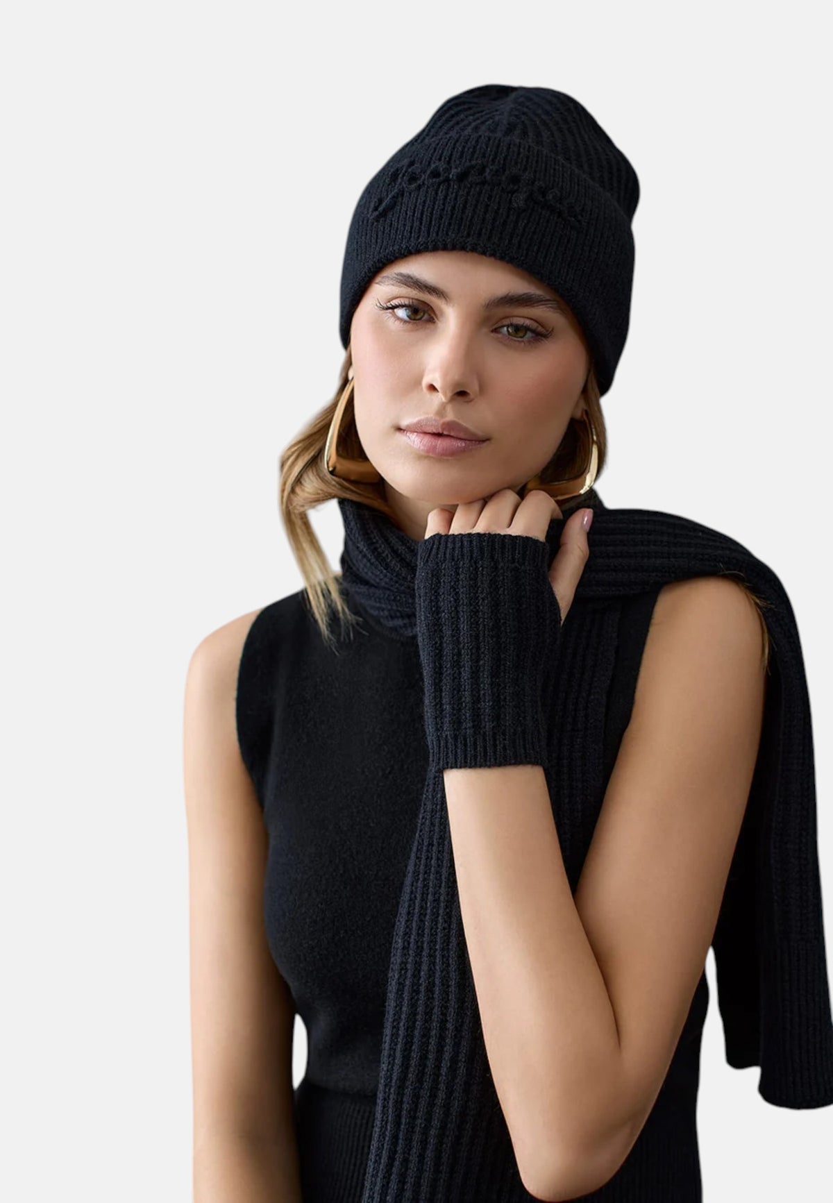 Set Guanti, cappello e sciarpa Da donna Iconique Black