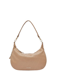Borsa hobo media con logo monogram Cammello