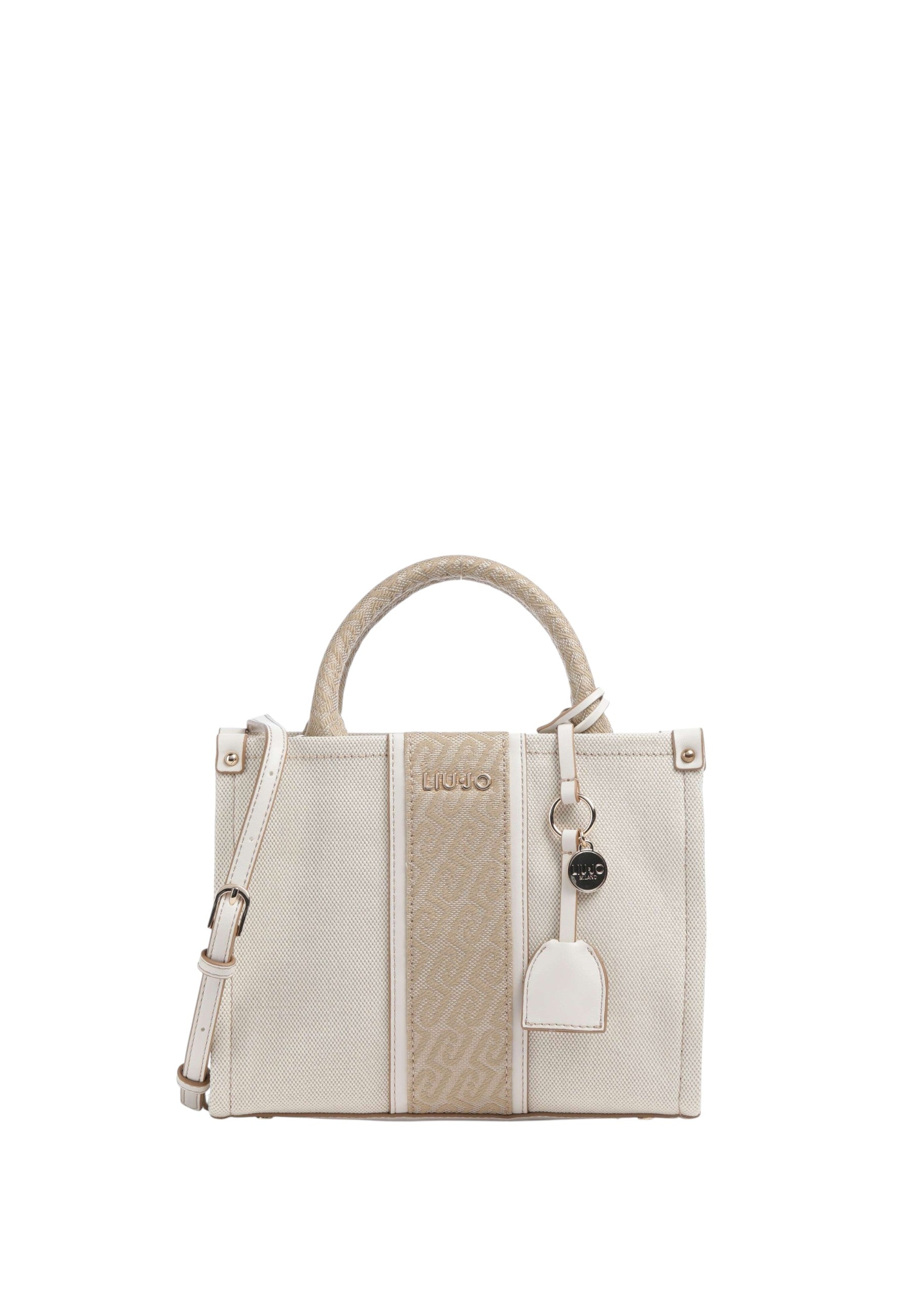 Borsa piccola Donna Liu Jo jacquard Neutro/cream