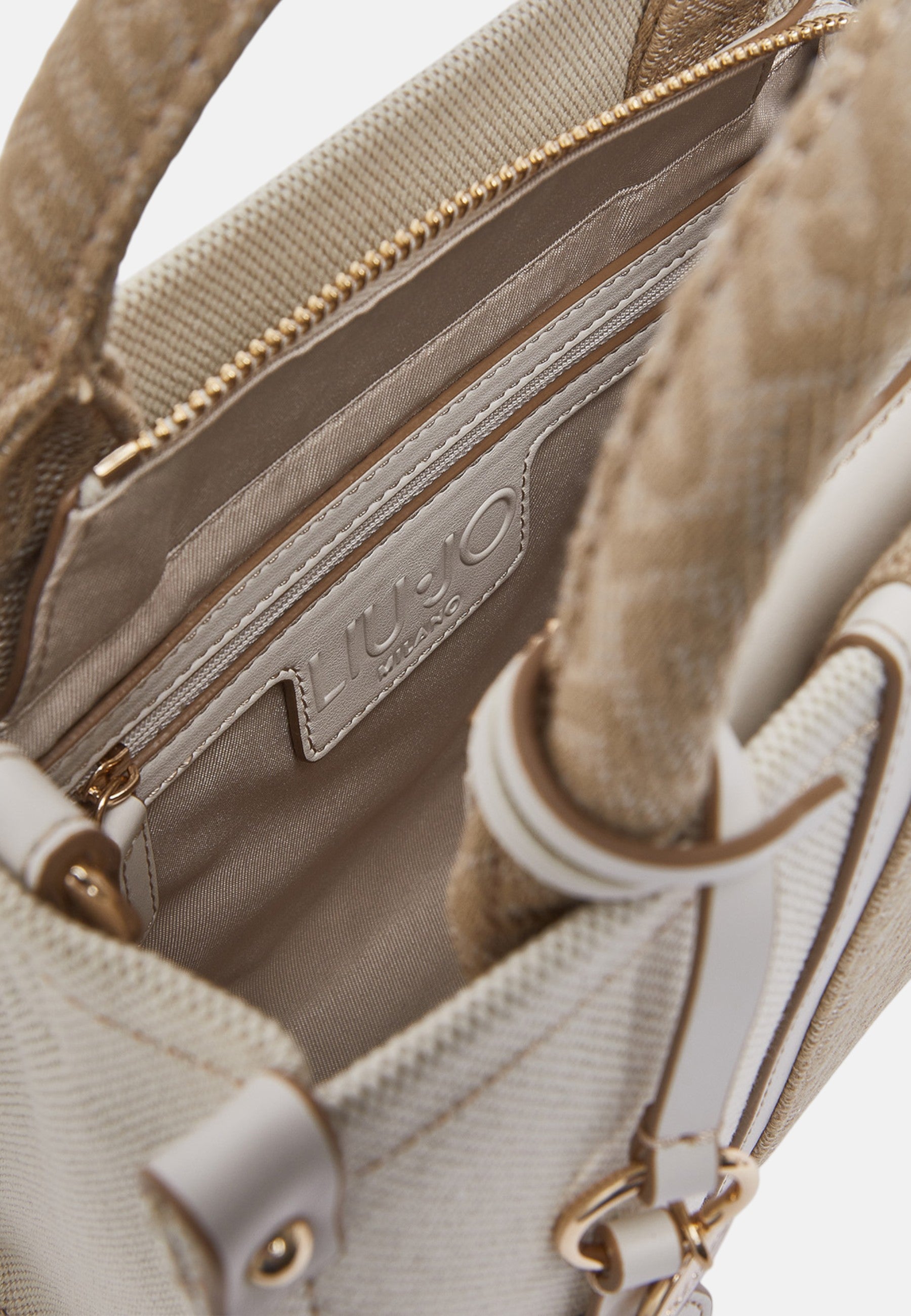 Borsa piccola Donna Liu Jo jacquard Neutro/cream
