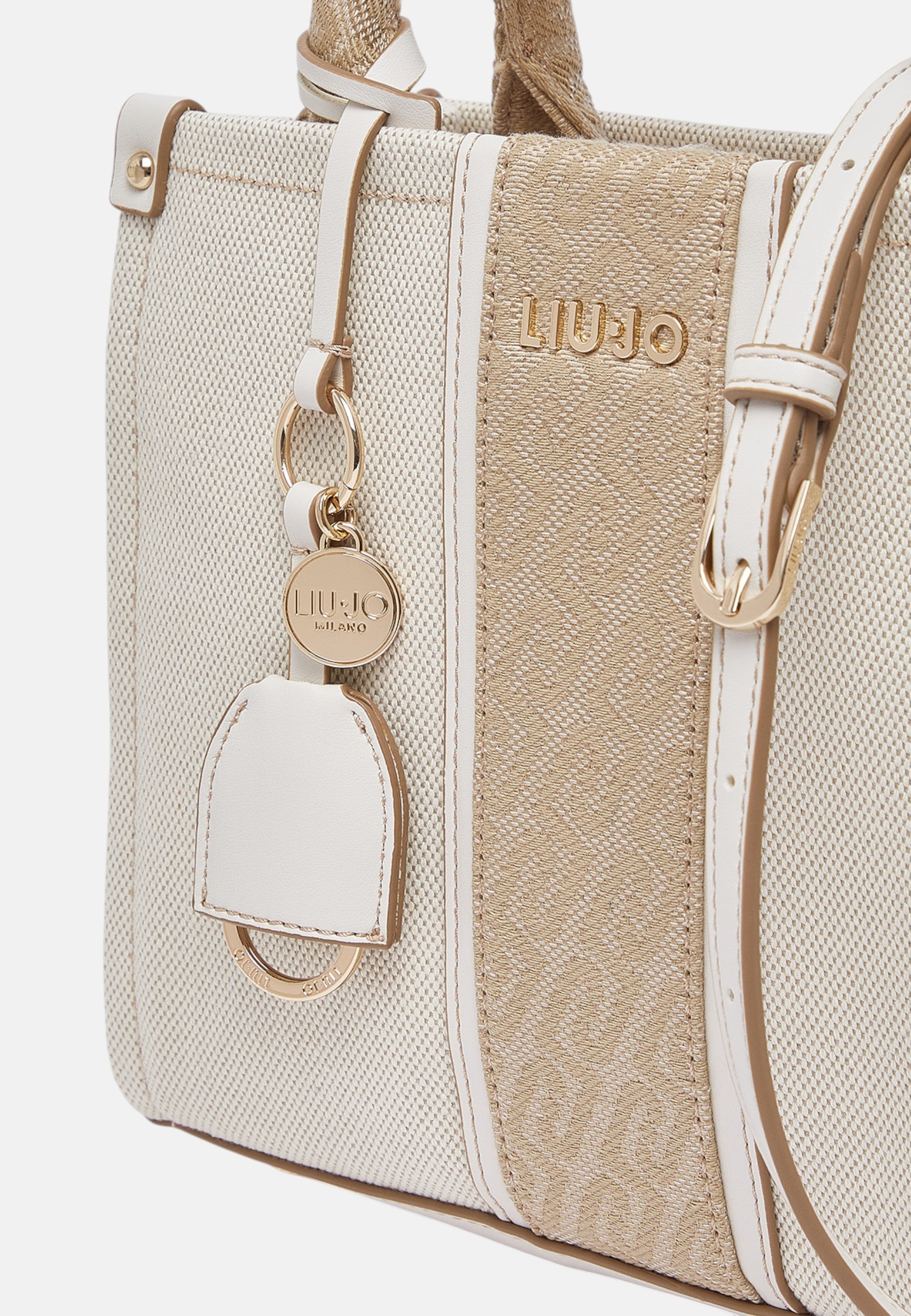 Borsa piccola Donna Liu Jo jacquard Neutro/cream