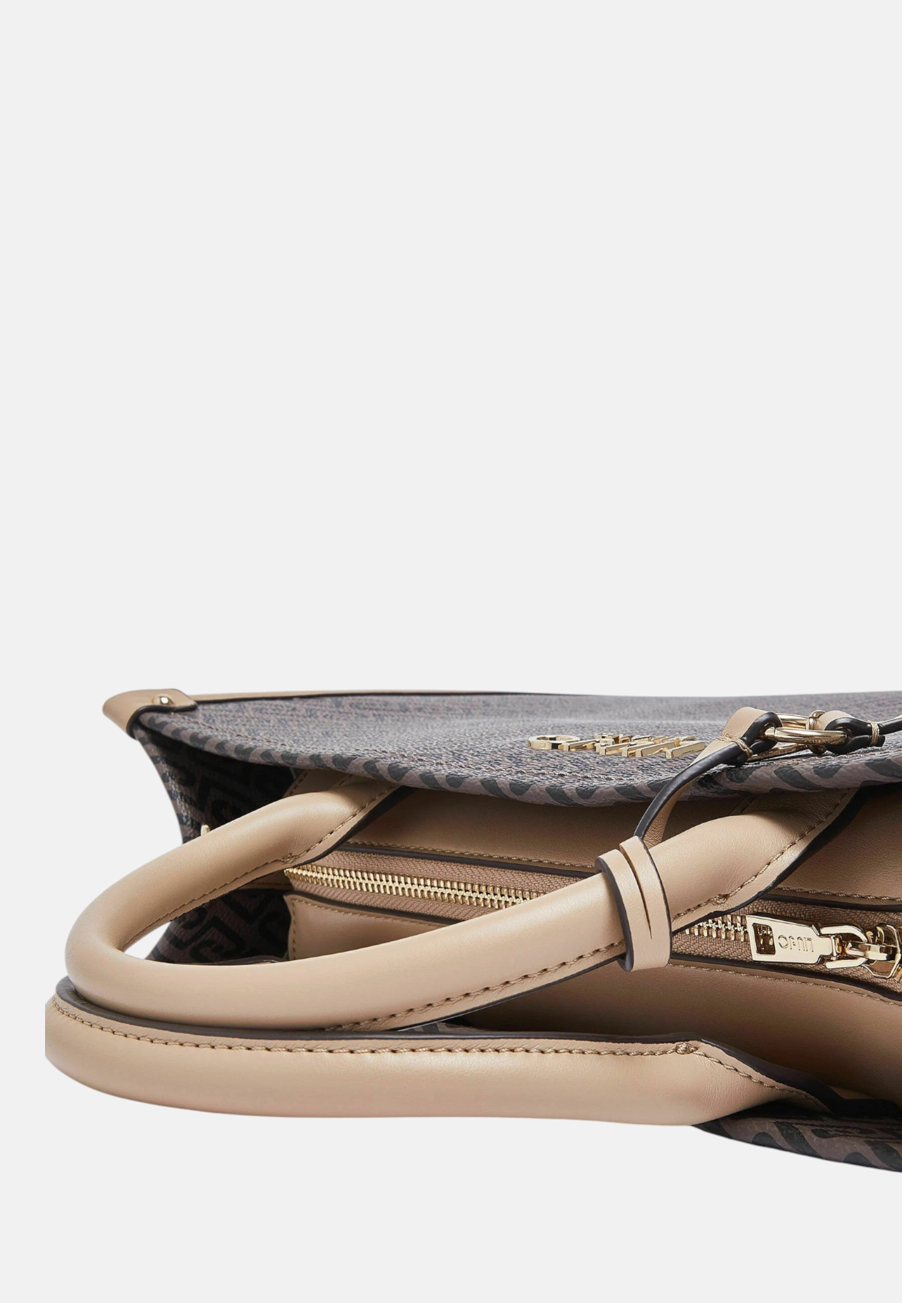 Liu Jo borsa tote grande da donna con stampa con logo monogram all over testa di moro Testa Di Moro