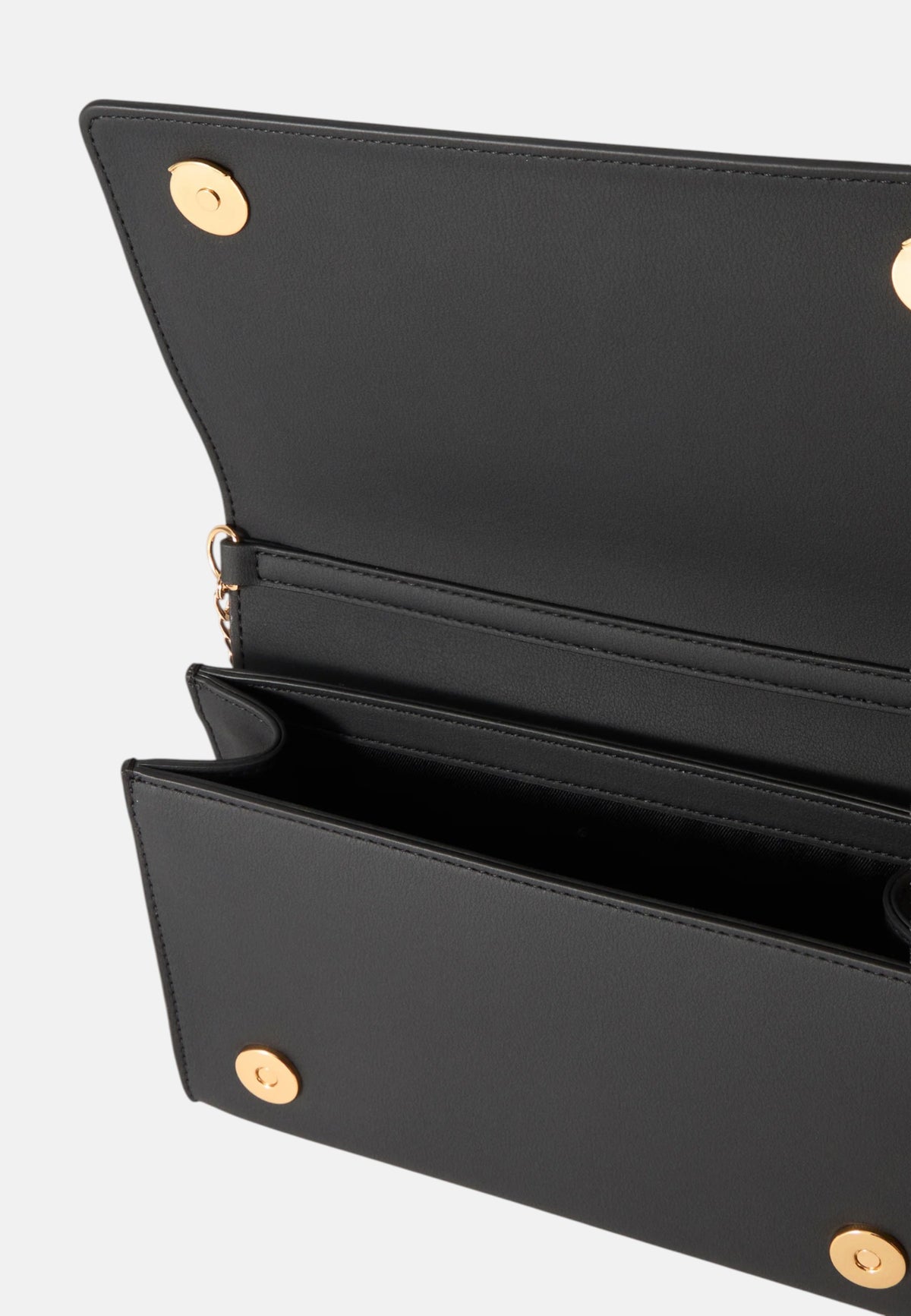 Borsa a Tracolla Da Donna in ecopelle Nero/oro