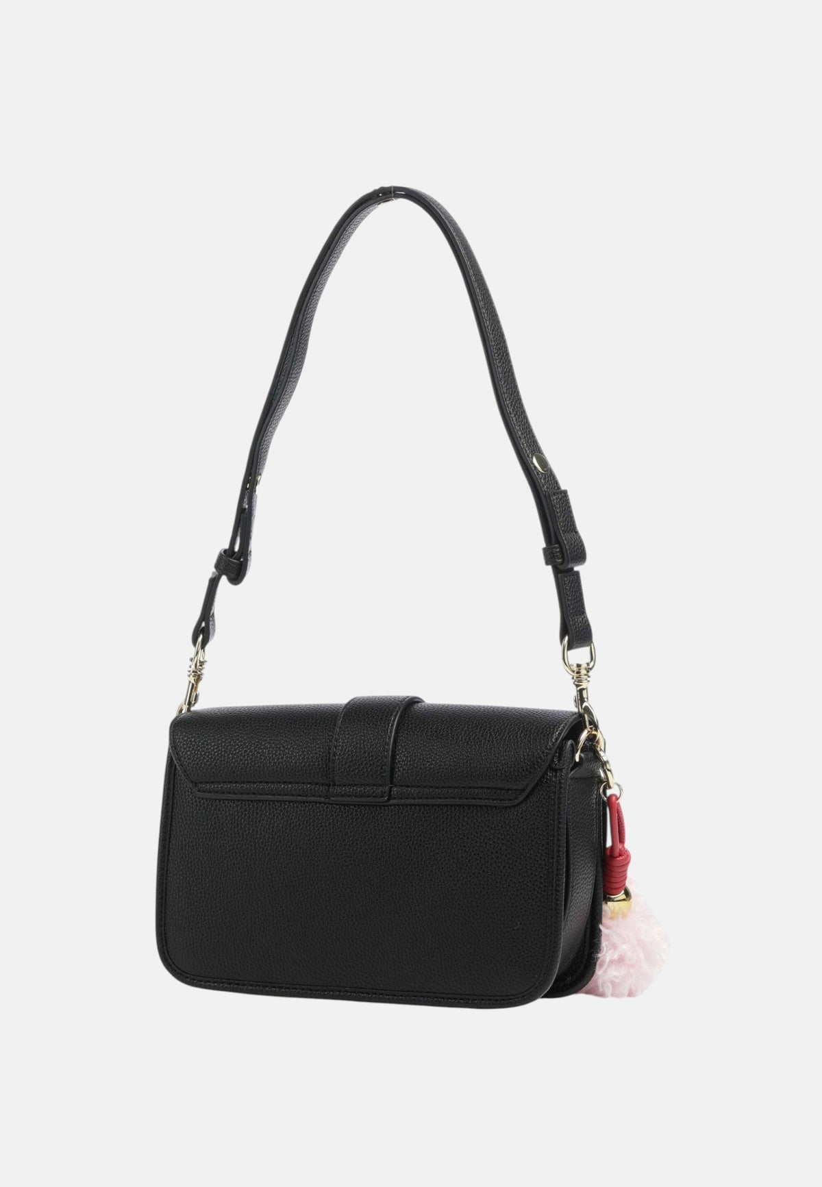 Borsa a spalla con Ciondolo decorativo Love Moschino Nero