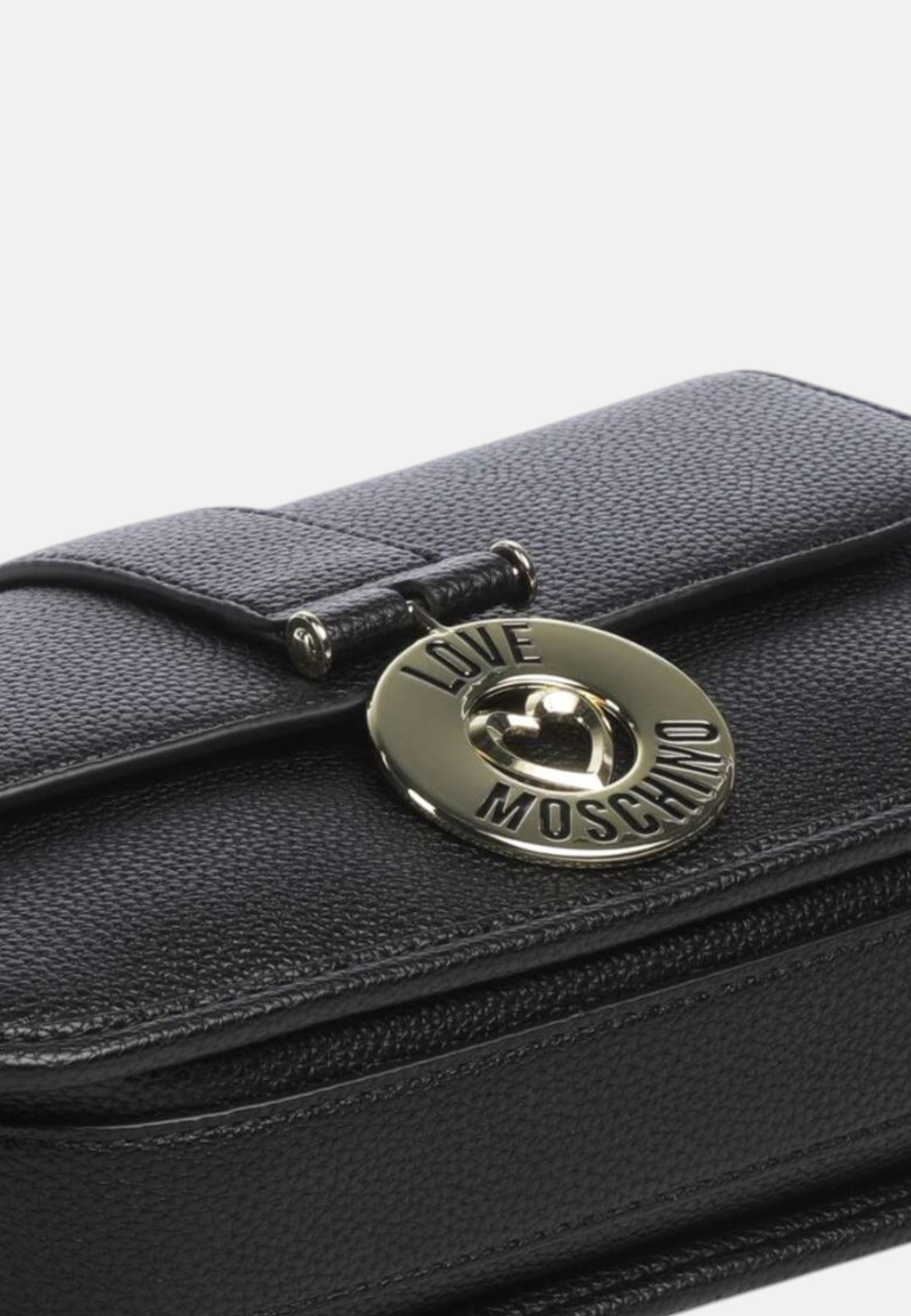 Borsa a spalla con Ciondolo decorativo Love Moschino Nero