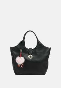 Borsa a spalla con Ciondolo decorativo Love Moschino Nero