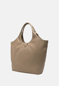 Borsa a spalla con Ciondolo decorativo Love Moschino Sabbia