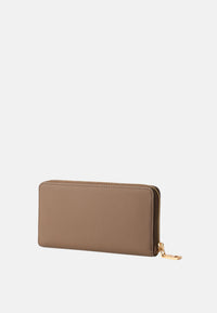 Love Moschino Portafoglio con zip da Donna in ecopelle Fango