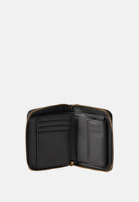 Love Moschino Portafoglio con zip da Donna in ecopelle Nero/oro