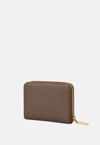 Love Moschino Portafoglio con zip da Donna in ecopelle Fango