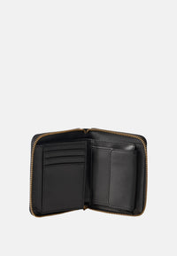 Love Moschino Portafoglio con zip da Donna in ecopelle Nero