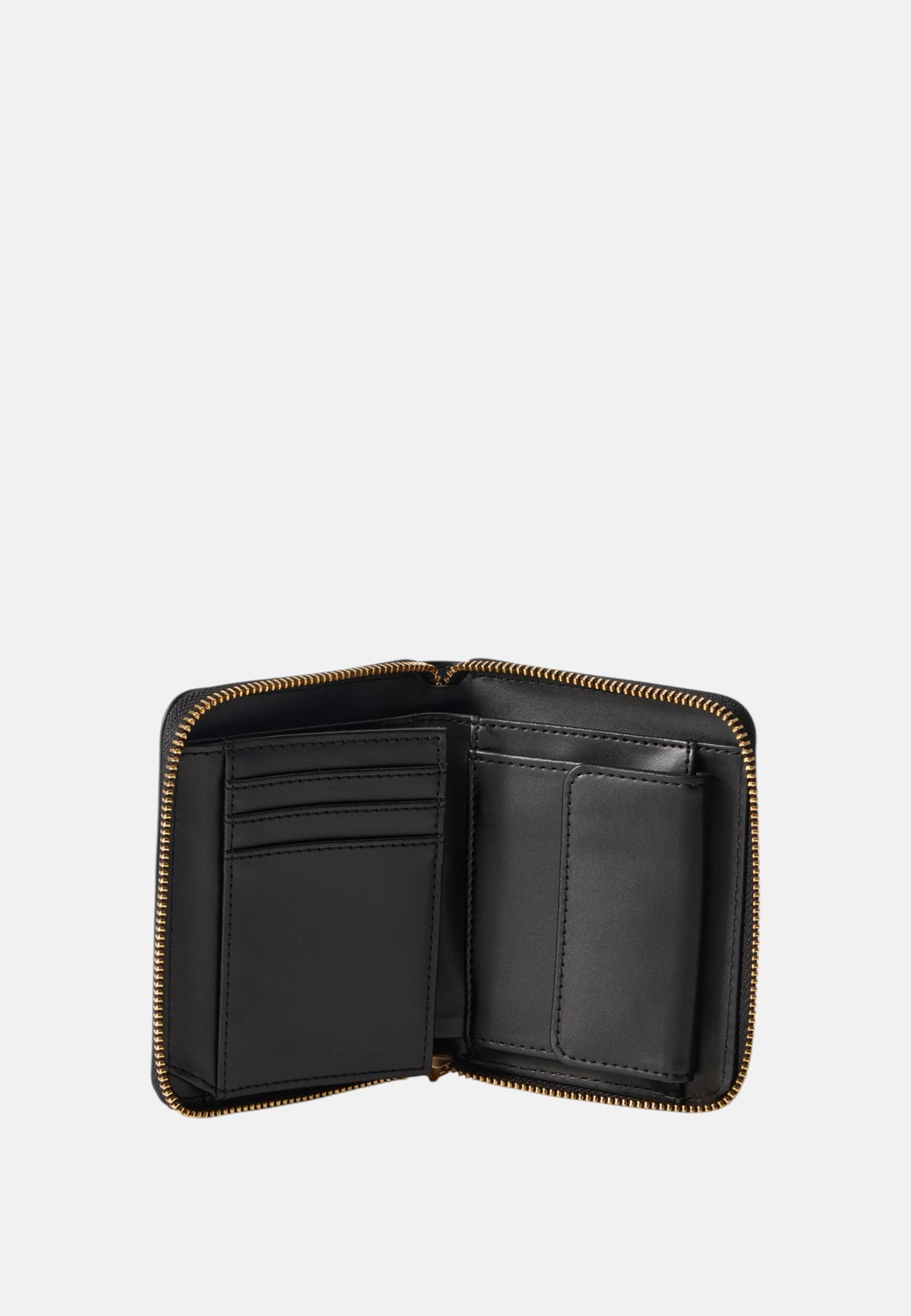 Love Moschino Portafoglio con zip da Donna in ecopelle Nero