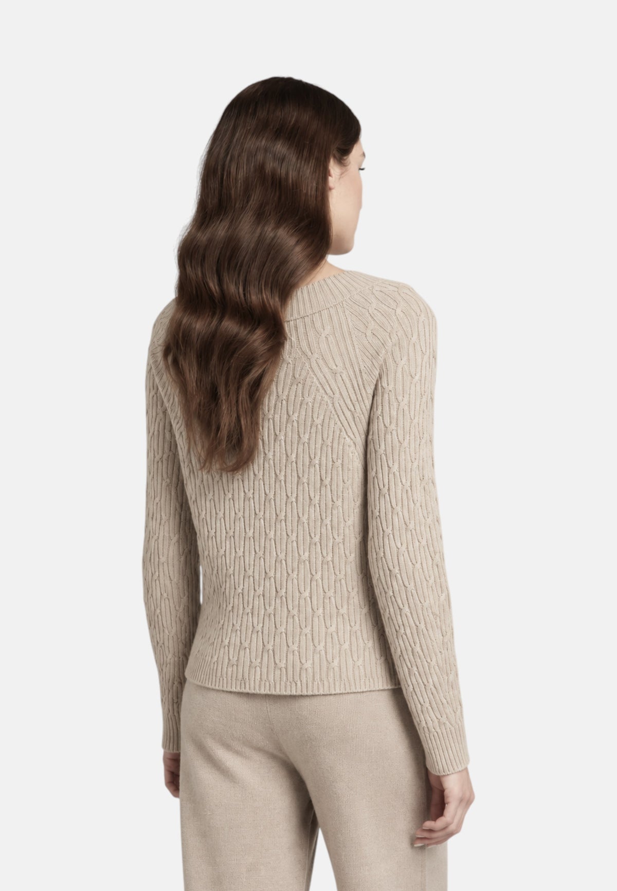 Maglione da Donna girocollo in lana Max Mara Sabbia