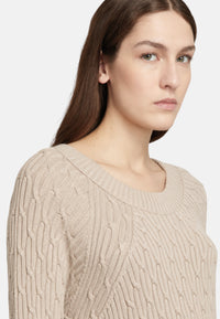 Maglione da Donna girocollo in lana Max Mara Sabbia