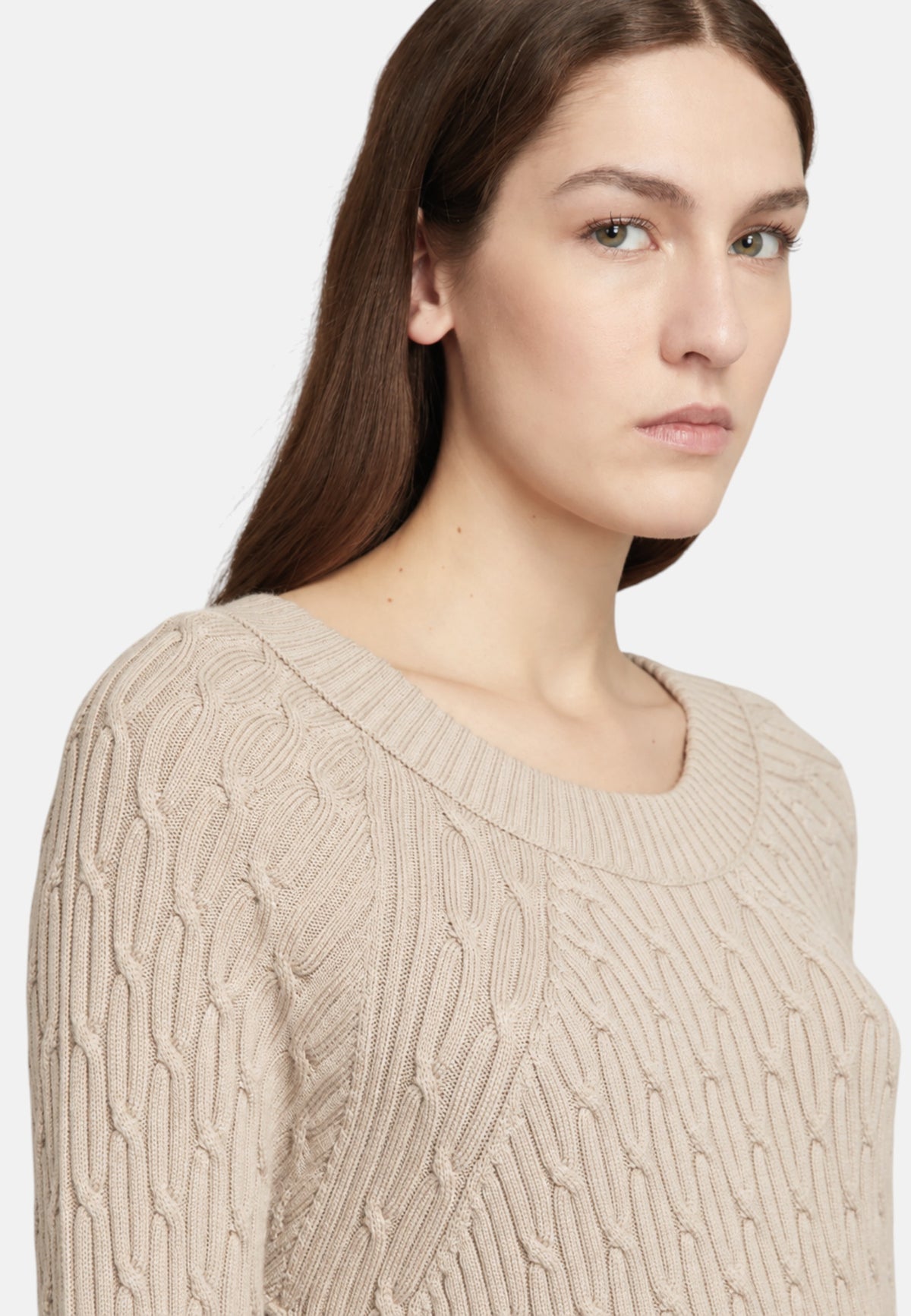 Maglione da Donna girocollo in lana Max Mara Sabbia