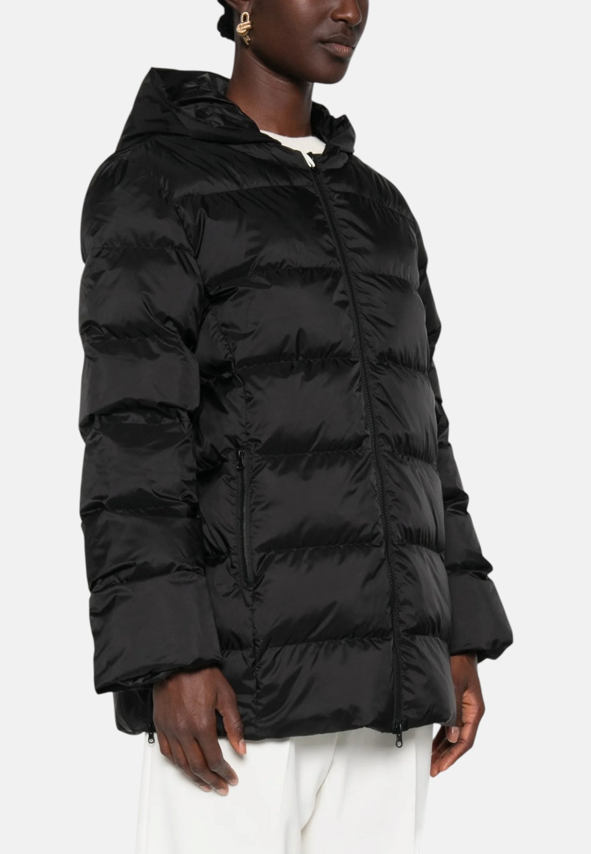 Piumino Midi Imbottito in Luxepad Ultra Fine MAX MARA Nero