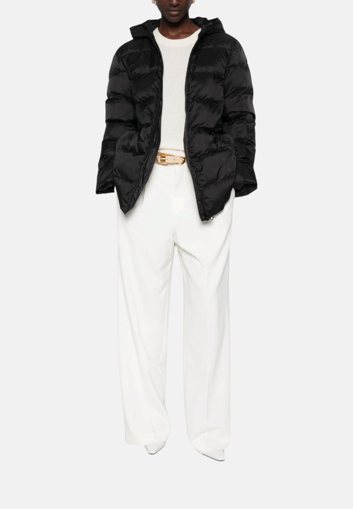 Piumino Midi Imbottito in Luxepad Ultra Fine MAX MARA Nero