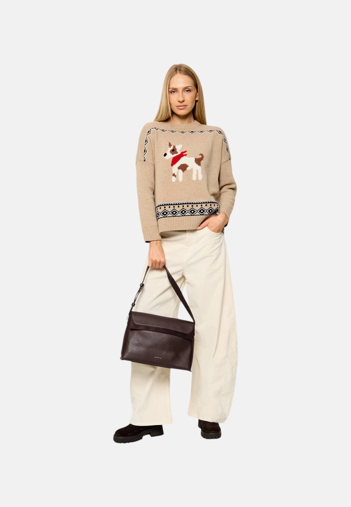 Borsa a Spalla da donna Iconique Max Mara Testa Moro