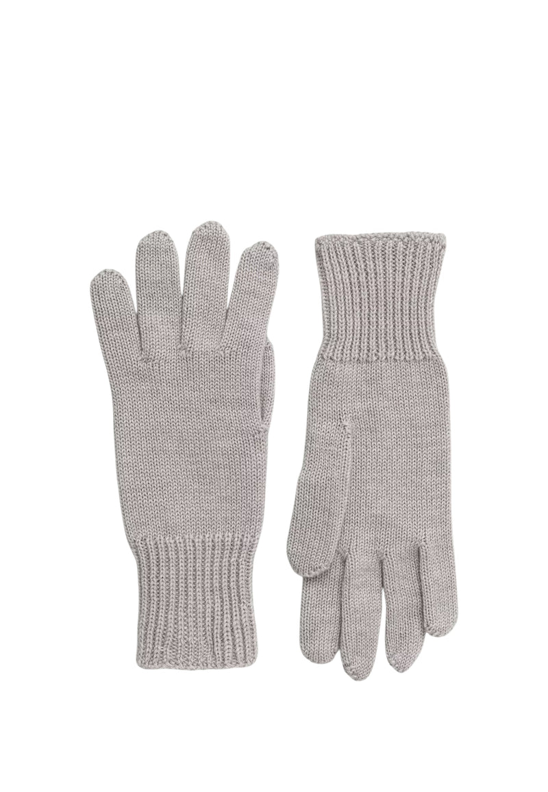 Guanti da donna in lana Max Mara Grigio Chiaro