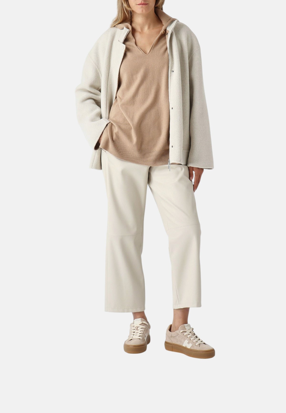 Pantalone Donna Max Mara in jersey. Sabbia