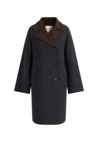 Cappotto in Lana Doppiopetto Donna Max Mara Antracite