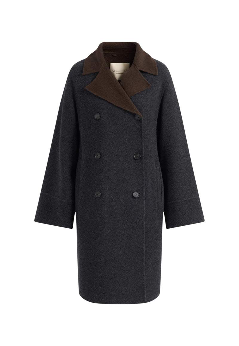 Cappotto in Lana Doppiopetto Donna Max Mara Antracite