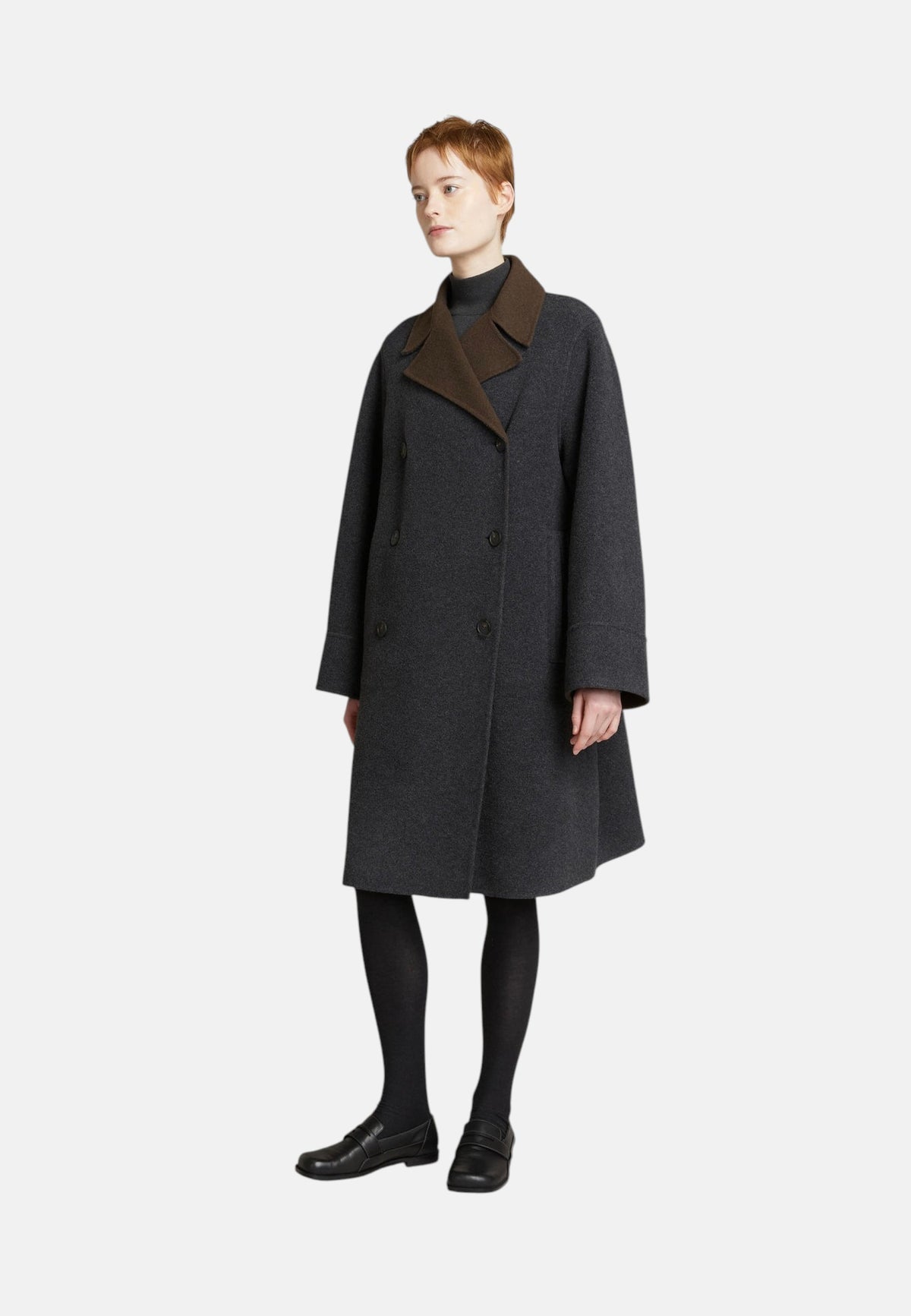 Cappotto in Lana Doppiopetto Donna Max Mara Antracite