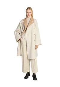 Cappotto in Lana Doppiopetto Donna Max Mara Sabbia