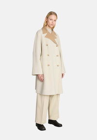 Cappotto in Lana Doppiopetto Donna Max Mara Sabbia