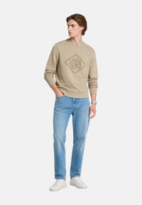 Maglione in misto cotone con logo Da Uomo Michael Kors Dusty Sage