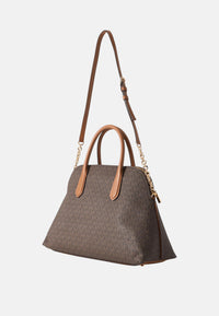 Borsa a mano da donna in similpelle Freddie Michael Kors Brown/acorn