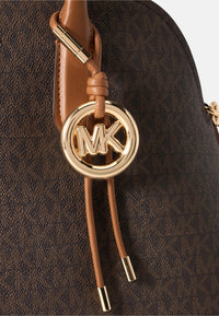 Borsa a mano da donna in similpelle Freddie Michael Kors Brown/acorn