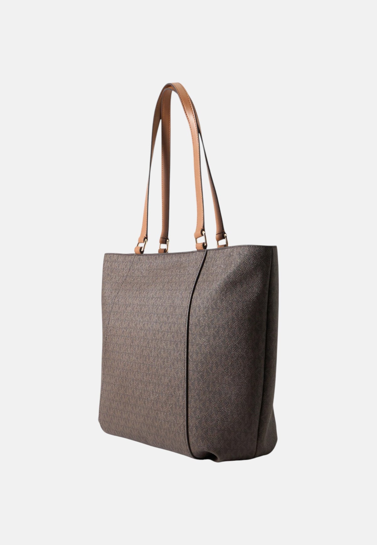 Borsa Shopping media e stampa logata Michael Kors Brown/acorn