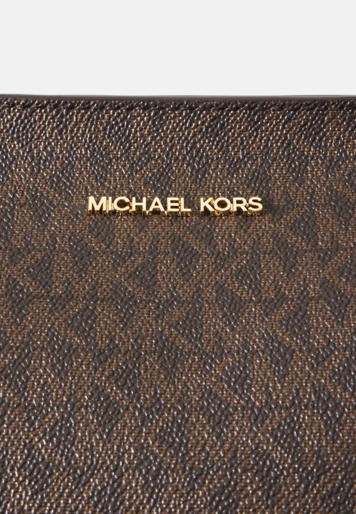 Borsa Shopping media e stampa logata Michael Kors Brown/acorn