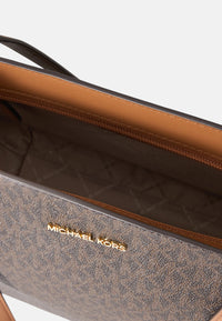 Borsa Shopping media e stampa logata Michael Kors Brown/acorn